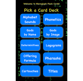 Choose from 10 different flashcard decks